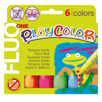 Tempera solida in stick Playcolor - 10 gr - colori fluo - astuccio 6 stick fluo - Instant - 10431 - 8414213104318 - DMwebShop