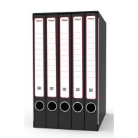 Gruppo registratori Quintetto - con 5 cartelle 3 lembi - 23 x 32 cm - dorso 23 cm - grigio - Rexel - King Mec - GKM5300 - 5028252505734 - DMwebShop
