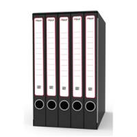 Gruppo registratori Quintetto - con 5 cartelle 3 lembi - 23 x 32 cm - dorso 23 cm - grigio - Rexel - King Mec - GKM5300 - 5028252505734 - DMwebShop