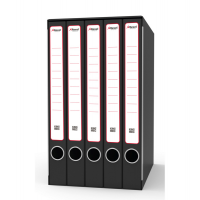 Gruppo registratori Quintetto - con 5 cartelle 3 lembi - 23 x 32 cm - dorso 23 cm - grigio - Rexel - King Mec - GKM5300 - 5028252505734 - DMwebShop