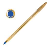 Penna a sfera Cristal Shine con cappuccio - punta media 1 mm - blu - fusto gold - scatola 20 pezzi - Bic - 9213401 - 3086123356122 - DMwebShop
