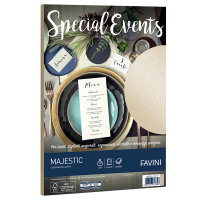 Carta metallizzata Special Events - A4 - 120 gr - sabbia - conf. 20 fogli - Favini - A69N154 - 8007057617856 - DMwebShop
