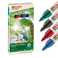 Marcatore permanente 21 Ecoline - punta conica 1,5 - 3 mm - colori assortiti - conf. 4 pezzi - Edding - 4-21-4 - 4004764917907 - DMwebShop