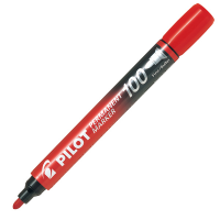 Marcatore Permanente Markers 100 - punta tonda - 4,5 mm - rosso - Pilot - 002707 - 4902505511103 - DMwebShop