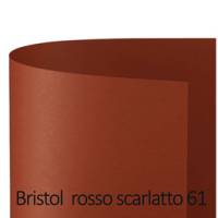 Cartoncino Bristol Color 50 x 70 cm 200 gr rosso scarlatto 61 - 18575
