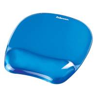 Mousepad con poggiapolsi in gel - blu trasparente - Fellowes - 9114120 - 77511911415 - DMwebShop
