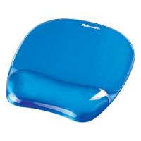 Mousepad con poggiapolsi in gel - blu trasparente - Fellowes - 9114120 - 77511911415 - DMwebShop