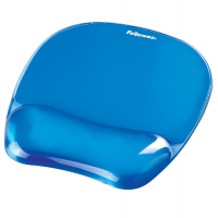 Mousepad con poggiapolsi in gel - blu trasparente - Fellowes 9114120