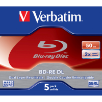 Scatola 5 Blu Ray BD-RE DL Jewel Case - rescrivibile - 50GB - Verbatim - 43760 - 23942437604 - DMwebShop