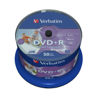 Scatola 50 DVD+R - stampabile - 4,7 Gb - Verbatim - 43512 - 023942435129 - DMwebShop