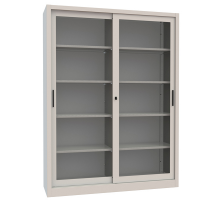 Armadio con ante scorrevoli - a vetrata - 150 x 45 x 200 cm - grigio - No Brand - S15A-V1212 - DMwebShop
