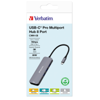 USB-C Pro Multiport Hub 8 Port CMH-08 - Verbatim - 32151 - 23942321514 - DMwebShop