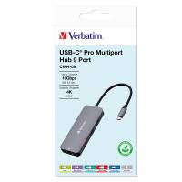 USB-C Pro Multiport Hub 9 Port CMH-09 - Verbatim - 32152 - 23942321521 - DMwebShop