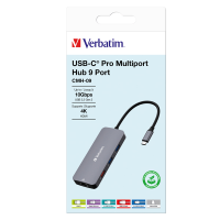 USB-C Pro Multiport Hub 9 Port CMH-09 - Verbatim - 32152 - 23942321521 - DMwebShop