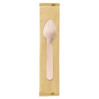 Cucchiaini monouso - imbustati singolarmente - 11 cm - legno - conf. 250 pezzi - Signor Bio - WCS015BIO250B - DMwebShop