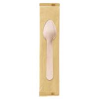 Cucchiaini monouso - imbustati singolarmente - 11 cm - legno - conf. 250 pezzi - Signor Bio - WCS015BIO250B - DMwebShop