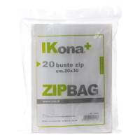 Sacchetti Zip - 10 x 20 cm - PE - trasparente - scatola 20 pezzi - conf. 40 pezzi - Ikona - 1800 - 8004957012149 - DMwebShop