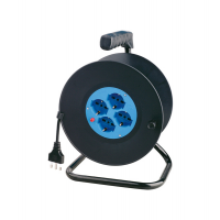 Prolunga con avvolgicavo da 25 mt - 4 prese Schuko-bipasso - MKC - Melchioni 492518044