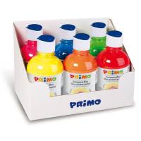 Tempera brillante fluorescente - 300 ml - colori fluo assortiti - box 6 colori - Primo - 255TF6ASS - 8006919315916 - DMwebShop