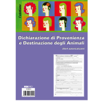 Blocco dichiarazione provenienza destinazione animali E5849A - 25 x 4 cm - copie autoricaricanti - 30 x 22,5 cm - conf. 10 pezzi - Edipro - E5849A(17) - 8023328584924 - DMwebShop
