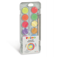 Pastiglie Acquerelli fluo e metal - astuccio 12 pezzi - Primo - 115A12FM - 8006919001154 - DMwebShop