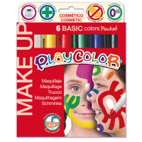 Tempera solida Make Up - cosmetica - Playcolor - astuccio 6 colori brillanti - Istant - 01001 - 8414213010015 - DMwebShop