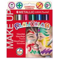 Tempera solida Make Up - cosmetica - Playcolor - astuccio 6 colori metallic - Instant - 01011 - 8414213010114 - DMwebShop