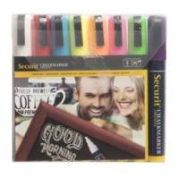 Marcatore a gesso liquido - punta media 2 - 6 mm - mix 8 colori - conf. 8 pezzi - Securit - SMA510-V8 - 8717624242304 - DMwebShop
