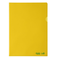Cartelline a L - 22 x 30 cm - PE Bio-Based - liscio superior - giallo - conf. 25 pezzi - Favorit - 400182393 - DMwebShop