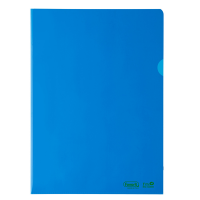Cartelline a L - 22 x 30 cm - PE Bio-Based - liscio superior - blu - conf. 25 pezzi - Favorit - 400182394 - DMwebShop