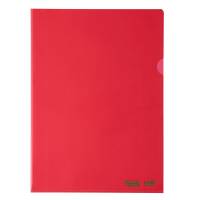 Cartelline a L - 22 x 30 cm - PE Bio-Based - liscio superior - rosso - conf. 25 pezzi - Favorit - 400182395 - 8006779049969 - DMwebShop