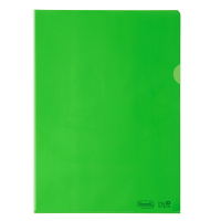 Cartelline a L - 22 x 30 cm - PE Bio-Based - liscio superior - verde - conf. 25 pezzi - Favorit - 400182396 - DMwebShop