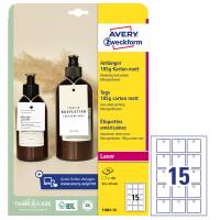 Cartellino micro-perforato stampabile - cartoncino - laser - 80 x 50 mm - 15 cartorcini per foglio - 10 fogli - bianco - Avery - T1002-10 - 4004182335314 - DMwebShop
