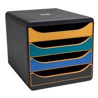 Cassettiera Big Box NeoDeco - 4 cassetti - 34,7 x 27,8 x 26,7 cm - multicolore - Exacompta - 310505D - 9002493105058 - DMwebShop