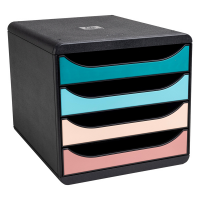Cassettiera Big Box Skandi - 4 cassetti - 34,7 x 27,8 x 26,7 cm - multicolore - Exacompta - 310606D - 9002493310605 - DMwebShop