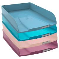 Vaschetta portacorrispondenza Skandi - 34,6 x 25,5 x 6,5 cm - colori assortiti - conf. 4 pezzi - Exacompta - 111606SETD - 9002493111608 - DMwebShop