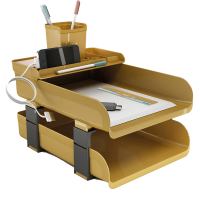 Set scrivania Vintage Caramel - 5 accessori - ocra - Arda - 830CA - 8003438032096 - DMwebShop