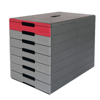 Cassettiera Idealbox Pro 7 - 7 cassetti - 36,5 x 32,2 x 25 cm - rosso - Durable - 7763-03 - 4005546737362 - DMwebShop
