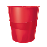 Cestino gettacarte WOW - altezza 32,4 cm - Ø 29 cm - 15 lt - rosso - Leitz - 52781026 - 4002432135219 - DMwebShop