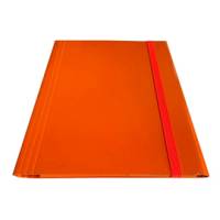 Cartella con elastico piatto dorso variabile arancio - 7683