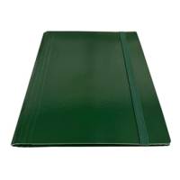 Cartella con elastico piatto dorso variabile verde - 7682
