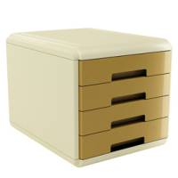 Cassettiera Vintage Caramel 4 cassetti 29,5 x 38,5 x 28,2 cm ocra - 9938