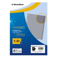 Divisori numerici 31 tacche A4 Maxi PP grigio - 7973