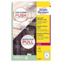 Etichette adesive per finestre in carta con pellicola laser rimovibili bianco - 11099