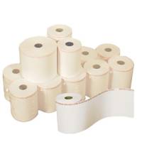 Rotolo per POS e carte di credito 57 mm x 20 mt diametro esterno 64 mm anima 12 mm carta chimica a 2 copie blister 10 pezzi - 9191