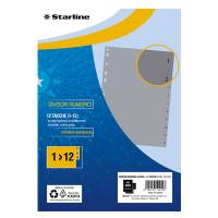 Divisori numerici 12 tacche - A4 Maxi - PP - grigio - Starline - 2000017C5-STL - 8025133129123 - DMwebShop