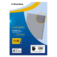 Divisori numerici 31 tacche - A4 - PP - grigio - Starline - 2000014C5-STL - 8025133129147 - DMwebShop