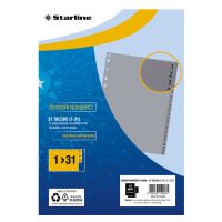 Divisori numerici 31 tacche - A4 Maxi - PP - grigio - Starline - 2000018C5-STL - 8025133129161 - DMwebShop