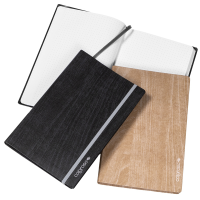 Taccuino Colorosa Wood - copertina morbido con elastico - 13,5 x 21,5 cm - colori assortiti - Ri.plast - 36WT1321 - 8004428062710 - DMwebShop