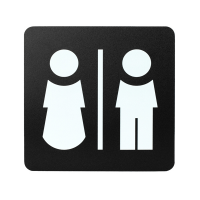 Pittogramma adesivo - toilette uomo-donna - 16 x 16 cm - PVC - nero-bianco - Stilcasa - PR3-UD - 8033630015207 - DMwebShop